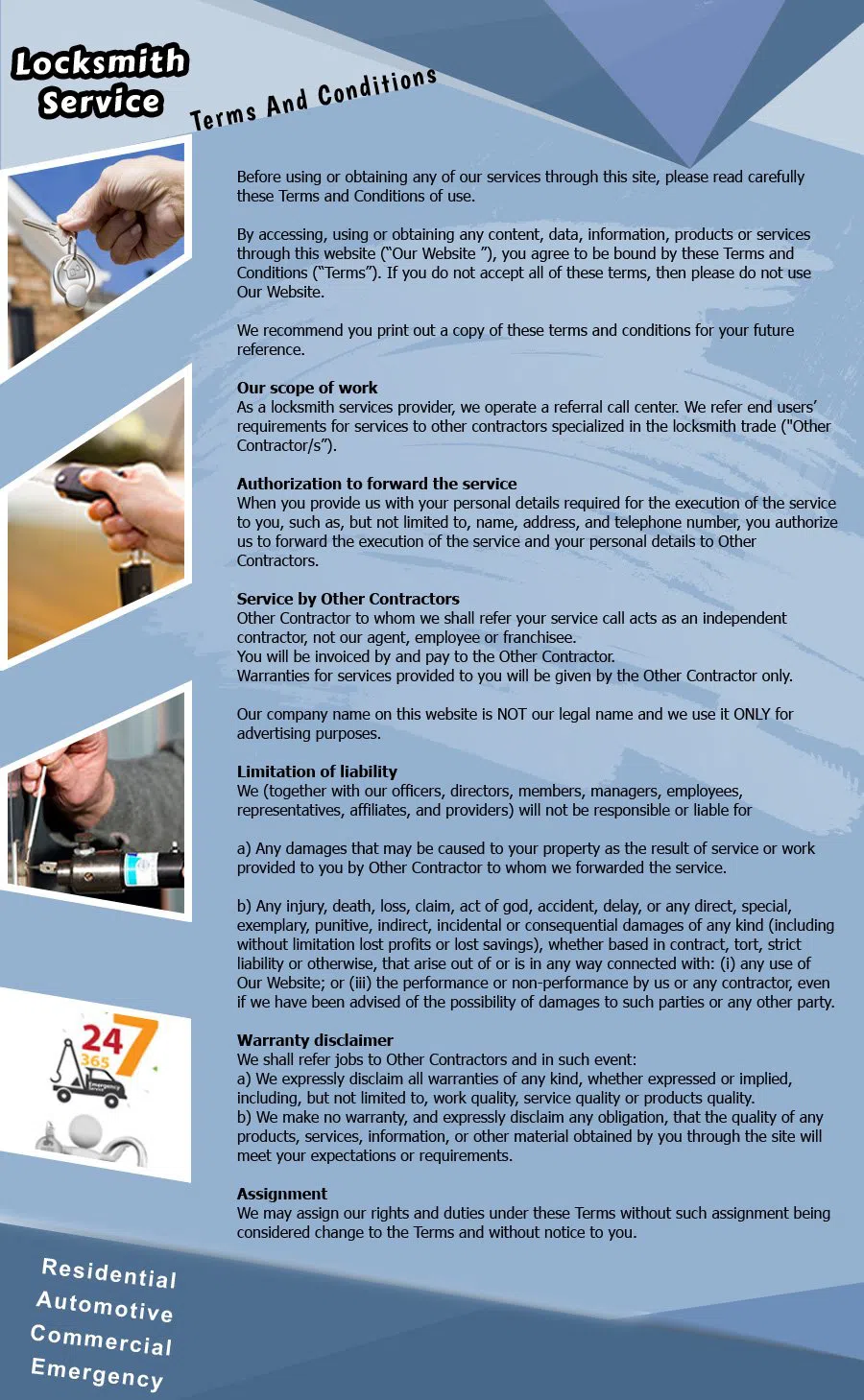 Locksmith Master Shop Valley Park, MO 636-238-3950 - TermsAndCondition-12